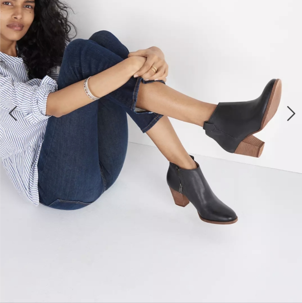 Madewell ‘Billie’ Booties size 9 Black